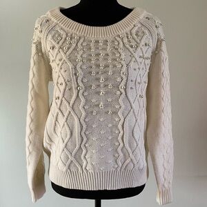 White House Black Market off-white sweater